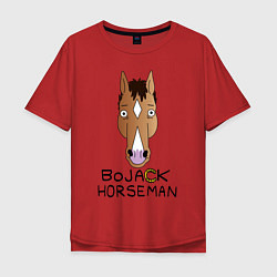 Футболка оверсайз мужская BoJack Horseman, цвет: красный