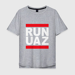 Футболка оверсайз мужская Run UAZ, цвет: меланж