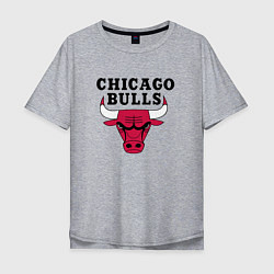 Футболка оверсайз мужская Chicago Bulls, цвет: меланж