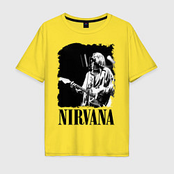 Футболка оверсайз мужская Black Nirvana, цвет: желтый