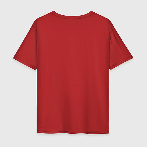 Мужская футболка оверсайз Панда (мужская) / Красный – фото 2