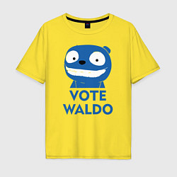 Футболка оверсайз мужская Vote Waldo, цвет: желтый