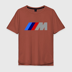 Футболка оверсайз мужская BMW M, цвет: кирпичный