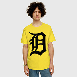 Футболка оверсайз мужская Detroit Tigers, цвет: желтый — фото 2