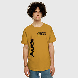Футболка оверсайз мужская Audi Style, цвет: горчичный — фото 2