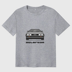 Футболка оверсайз мужская DeLorean, цвет: меланж
