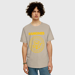 Футболка оверсайз мужская Ramones, цвет: миндальный — фото 2