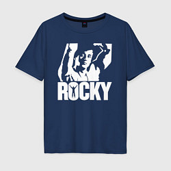 Футболка оверсайз мужская Rocky Balboa, цвет: тёмно-синий