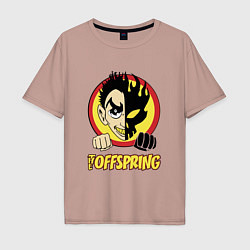 Футболка оверсайз мужская The Offspring Boy, цвет: пыльно-розовый