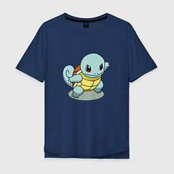 Футболка оверсайз мужская Pokemon Squirtle, цвет: тёмно-синий