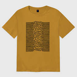 Футболка оверсайз мужская Unknown Pleasures, цвет: горчичный