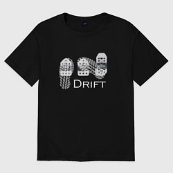 Футболка оверсайз мужская Drift, цвет: черный