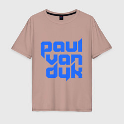 Футболка оверсайз мужская Paul van Dyk: Filled, цвет: пыльно-розовый