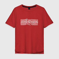 Футболка оверсайз мужская Joy Division, цвет: красный