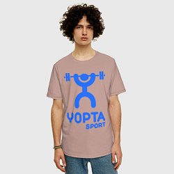 Футболка оверсайз мужская Yopta Sport, цвет: пыльно-розовый — фото 2