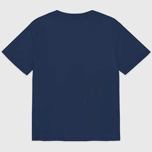 Мужская футболка оверсайз Отдайте стул / Тёмно-синий – фото 2