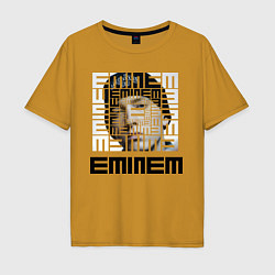 Футболка оверсайз мужская Eminem labyrinth, цвет: горчичный