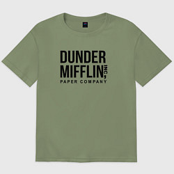 Футболка оверсайз мужская Dunder Mifflin, цвет: авокадо