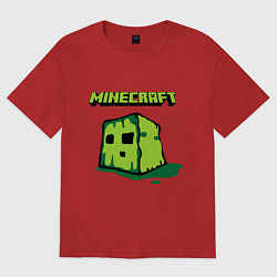 Футболка оверсайз мужская Minecraft Creeper, цвет: красный