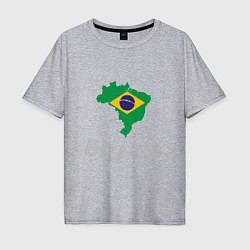 Футболка оверсайз мужская Brazil Country, цвет: меланж