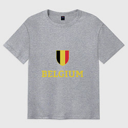 Футболка оверсайз мужская Belgium, цвет: меланж