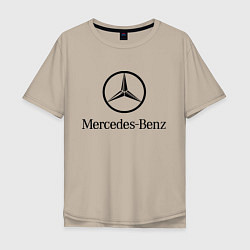 Футболка оверсайз мужская Logo Mercedes-Benz, цвет: миндальный