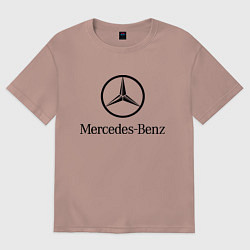 Футболка оверсайз мужская Logo Mercedes-Benz, цвет: пыльно-розовый
