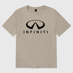 Футболка оверсайз мужская Infiniti logo, цвет: миндальный