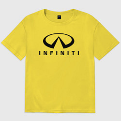 Футболка оверсайз мужская Infiniti logo, цвет: желтый