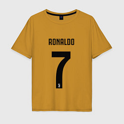 Футболка оверсайз мужская RONALDO 7, цвет: горчичный