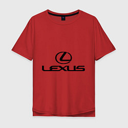 Футболка оверсайз мужская Lexus logo, цвет: красный