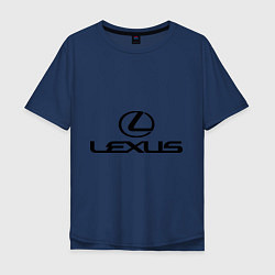 Футболка оверсайз мужская Lexus logo, цвет: тёмно-синий