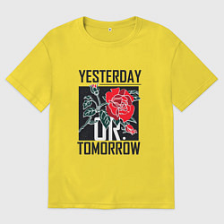 Футболка оверсайз мужская Yesterday or Tomorrow, цвет: желтый