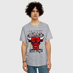 Футболка оверсайз мужская Chicago Bulls est. 1966, цвет: меланж — фото 2