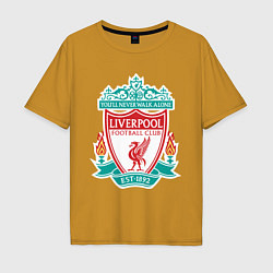 Футболка оверсайз мужская Liverpool FC, цвет: горчичный