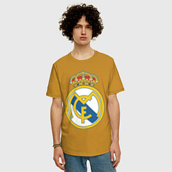 Футболка оверсайз мужская Real Madrid FC, цвет: горчичный — фото 2