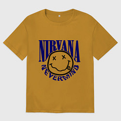 Футболка оверсайз мужская Nevermind Nirvana, цвет: горчичный