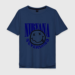 Футболка оверсайз мужская Nevermind Nirvana, цвет: тёмно-синий