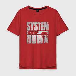 Футболка оверсайз мужская System of a Down, цвет: красный