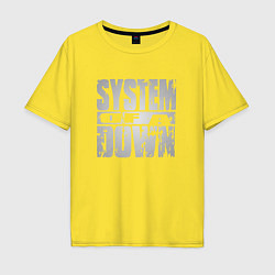 Футболка оверсайз мужская System of a Down, цвет: желтый