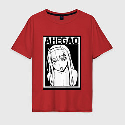 Футболка оверсайз мужская AHEGAO, цвет: красный
