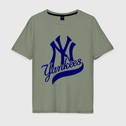 Футболка оверсайз мужская NY - Yankees, цвет: авокадо