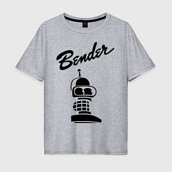 Футболка оверсайз мужская Bender monochrome, цвет: меланж