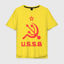 Футболка оверсайз мужская USSB, цвет: желтый