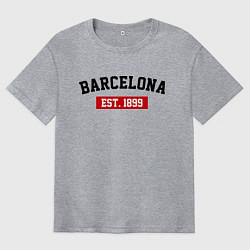 Футболка оверсайз мужская FC Barcelona Est. 1899, цвет: меланж