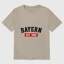 Футболка оверсайз мужская FC Bayern Est. 1900, цвет: миндальный
