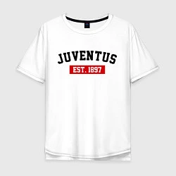 Футболка оверсайз мужская FC Juventus Est. 1897, цвет: белый