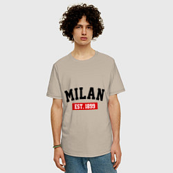 Футболка оверсайз мужская FC Milan Est. 1899, цвет: миндальный — фото 2