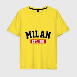 Футболка оверсайз мужская FC Milan Est. 1899, цвет: желтый