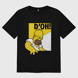 Футболка оверсайз мужская Homer D'OH!, цвет: черный